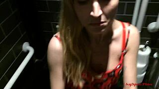 Surprise anal blowjob in restaurant toilet?