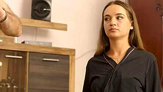 so this innocent teen got whipped hard on her bare back, brutal stuff