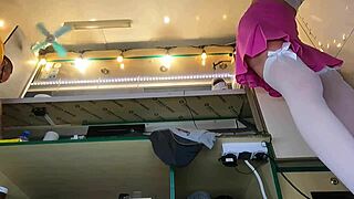 I need cash for studies, so I work without panties for extra tips.