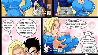 gohan's big cock creampie conquers lesbian tits and ass in monster porn comic