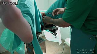 Wow, this gyno exam leads to the best orgasm ever! 😍 In the hospital, she cums hard during the checkup