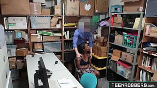 hey, why's this sexy ebony teen 18+ bent over in shop? caught stealing again at teen18+robbers com!