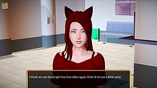 in my new family, the redhead amateur plays erotic games with big tits and ass