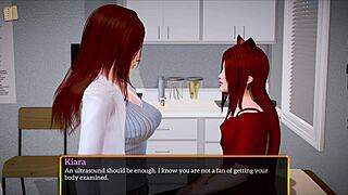 in my new family, the redhead amateur plays erotic games with big tits and ass