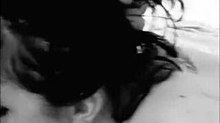 Young submissive crossdresser licks and kisses tattooed man in raw Viking style!