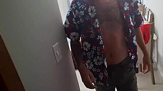 Stepdad sneaks into bathroom while stepdaughter is inside.