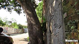 Ever seen raw outdoor sucking with massive cumshots on big tits? What a daring combo!