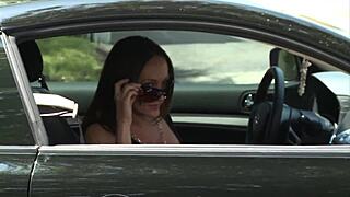 Michelle Le loves bending over for quickie fucking with her small tits.