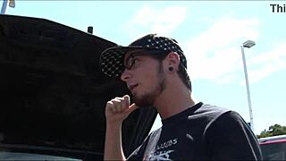 Amina Amore breaks down for deepthroat and gaping in fishnets