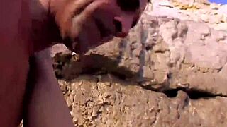 Cute Latina teen drilled on the beach. Ass to mouth surprise!