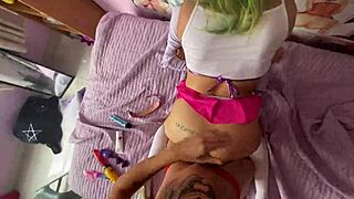 Double anal training with a Mexican Latina’s big ass craving more cock