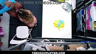 Big Ass Hot Blonde Teen Makes Fuck Deal with Mall Cop!