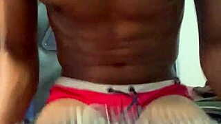 a brazilian amateur with a monster cock enjoys solo masturbation