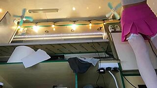 I need cash for studies, so I work without panties for extra tips.