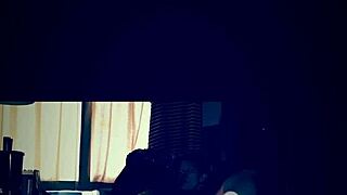 Storm's big ass claps loud while sneaking a peek outside