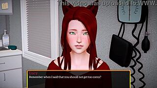 in my new family, the redhead amateur plays erotic games with big tits and ass