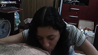 jade sucks her friend while her husband films and cheers