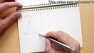 quick sketch with parker ballpoint pen my sketchbook doggy-style foot fetish