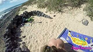 Bold Doggystyle Fuck on Beach with Big Ass