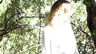 Blake Eden Fingers Her Shaved Pussy in Fishnets