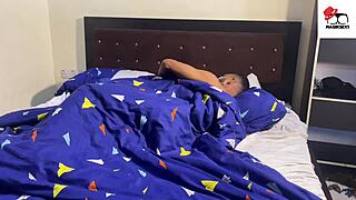 My friend's wife teaches me how to suck it in missionary.