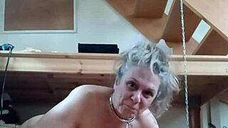 Slave f humiliated at master's office with bondage