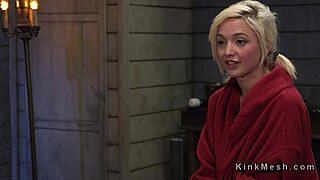 Blonde Slave Endures Hardcore Bondage Torment Training.