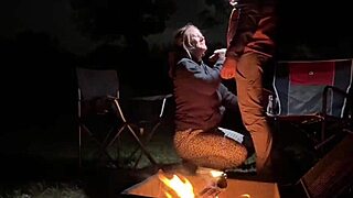 Curvy Pussy Used At Public Camp For Risky Fucking