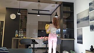 Geez, I’m so nervous... this hot redhead college girl’s fashion haul turned into a wild porn casting sesh!