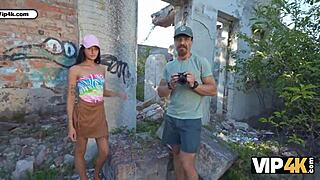 Cute Russian Brunette with Tight Pussy in Wild Action