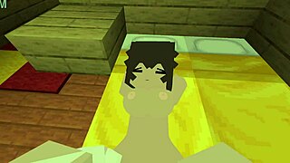 I felt so connected during sensual vacation sex with my cute partner in Minecraft.