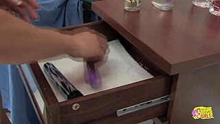 Tattooed girl enjoys lesbian blondes licking her pussy after massage.