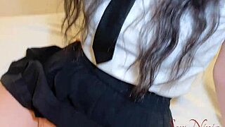 School girl hesitates before letting me bang her hard