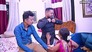 Innocent wife shared in full threesome movie with husband’s friend!