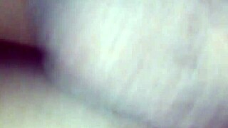 Creampie dripping from big black cock in tight wet pussy close-up after pounding her big ass