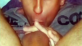 Self-sucking with cum and cucumber feels amazing