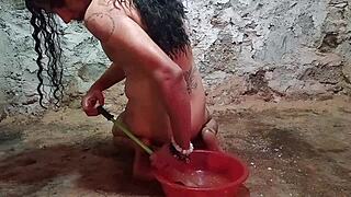 Ever Tried Anal Play with a Pickle and a Shemale?