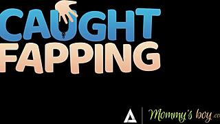 hung stud catches milf wife kagney linn karter masturbating on cam, feeling so emotional