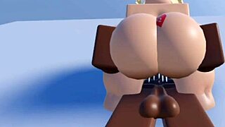 Horny blonde tries black cock in POV