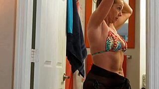 Stepmom's bikini on vacation got me hard—did she really help me finish?