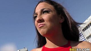 Amara Romani in interracial group banging