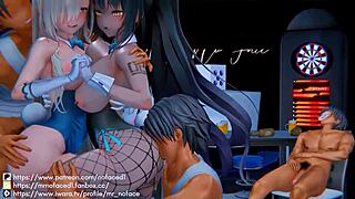 Asuna And Karin In Anime Adventure