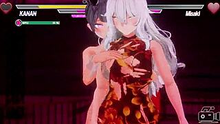 Lesbian characters in レズバト engage in GAME adventures