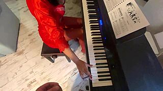 Milfycalla Embarks on Wild Adventures, Seducing Her Piano Teacher with Unmatched Skills