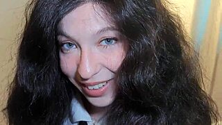 School girl hesitates before letting me bang her hard