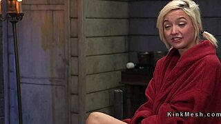 Blonde Slave Endures Hardcore Bondage Torment Training.