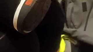 Friend has fun trashing my sneakers with fetish enthusiasm