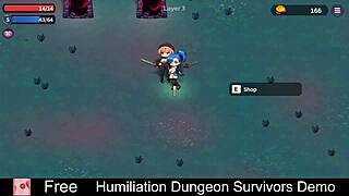 Intense humiliation in femdom dungeon with monster game survivors demo