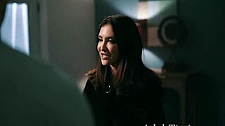 Ex-girlfriend stalks and fucks me with new girlfriend rough