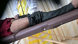 hey, i'm desi doctor sahiya giving a quick handjob to my patient.